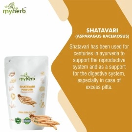 MYHERB 100% Natural Organic Shatavari Powder (Asparagus racemosus) || 227 Gm/0.5 Lbs || Promotes Vitality and Strength || For Men & Women