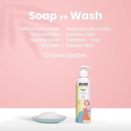 Plush All Natural Intimate & Vaginal Wash for Women with Tea Tree Oil & Neem Extract, 100ml | Perfect pH Balance | Soothes Itching, No Unpleasant Odour | All Skin Types | All Vegan & Paraben Free