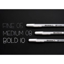 Sakura Gelly Roll Pen Classic 05 08 10 White 6pc