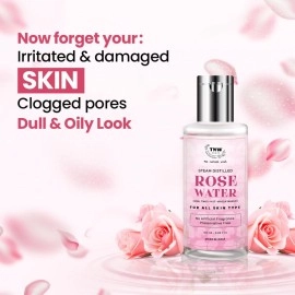 TNW-THE NATURAL WASH Steam Distilled Rose Water 100 ML and Vitamin C Face Serum (Alcohol/Sulphate/Paraben-Free)
