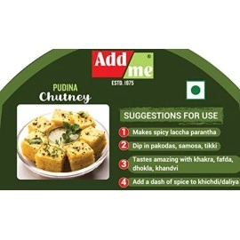 Add me Homemade Classic Indian Chutney Combo, Khatti Meethi Sonth 450g + Tangy Dhania Pudina Chutney 390g