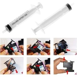 ANG for H.p. Ink Suction Tool Refill KIT for Printer Cartridge Cleaning 803 805 662 680 702 703 704 801 802 818 850 851 854 857 860 861 900 901 etc. for Both Black and Color Cartridge with Syringe