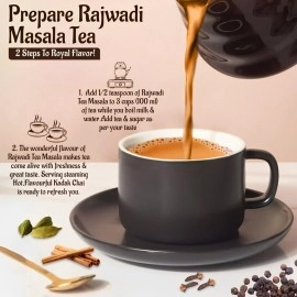 JAWAI RAJWADI TEA MASALA (CHAI) - 250 GMS | 100% Natural | Masala Tea Made With Cardamom Ginger, Cloves, Black Pepper and Cinamon | Immunity Booster | Chai Masala