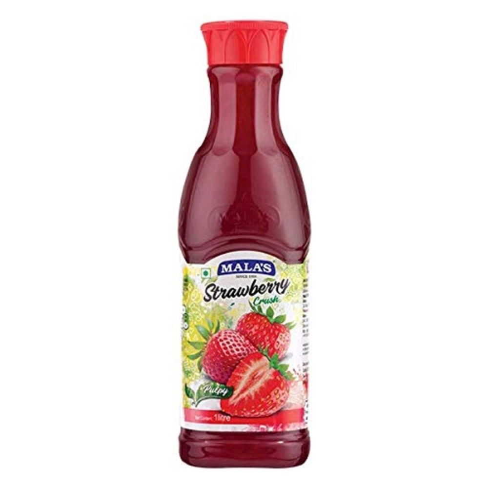 MALAS Strawberry Crush Thick Liquid, 1000Ml, Pack of 1