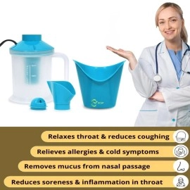 RCSP Vaporizer Machine for Steam Inhalation 3 In 1 For Cold and Cough (Green)