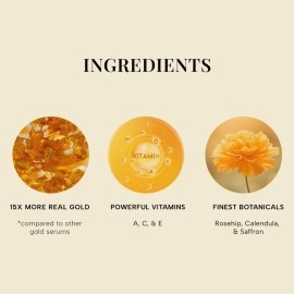 RAS Luxury Oils 24K Gold Radiance Elixir Face Serum for Glowing Skin & Skin Brightening | Face Oil | Nourish & Repair | Reduce Wrinkles, Acne & Dark Spots | (6 ml)