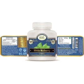 Biotic Natural White Mulberry Leaf Extract 500mg Supplement - 60 Veg Capsules