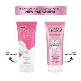 POND\'s Bright Beauty Anti-Dullness & Brightening Facewash With Niacinamide | For Glass-Skin Like Shine And With 4X Visibly Brighter Skin 200Gm