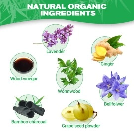 maguja Foot Pads, 100Packs Relief Stress Ginger Foot Pads and 100PCS Adhesive Sheets for Foot Care Removing Impurities, Relieve Stress Improve Sleep, Suitable for Travel or Home Use (White)