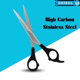 DANIAL 6-Inch Stainless Steel Barber Scissors for Professional Hair Cutting - Ideal for Men and Women\'s Grooming, Beard, and Mustache Trimming
