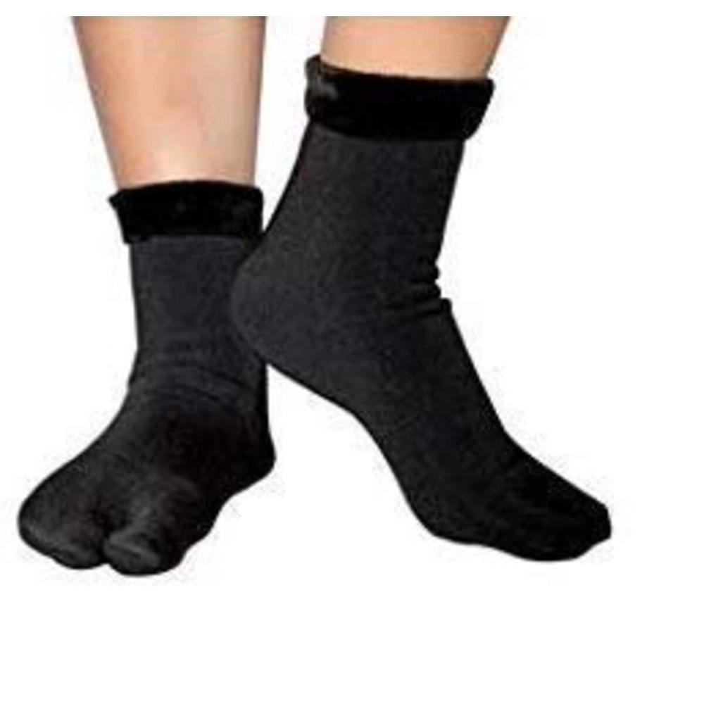 Glus Men & Women Winter Warm Valvet Fur Socks, 100% Warm Super Hot Winter Socks,1Pair (black)