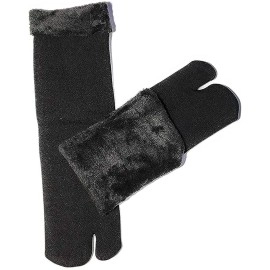 Glus Men & Women Winter Warm Valvet Fur Socks, 100% Warm Super Hot Winter Socks,1Pair (black)