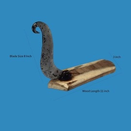 CRM TRADERS Folding Iron Blade Vegetable Fruit Cutter Vili Boti Aruvamanai Kathipeeta Wooden Board Perfect for Your Kitchen ((Small Folding))