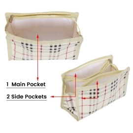 Prink Multipurpose Travelling/Makeup Kit/Vanity/Toiletry/Shaving/Medicine/Travel Pouch for Men and Women Girls (Set of 3 Pouches)