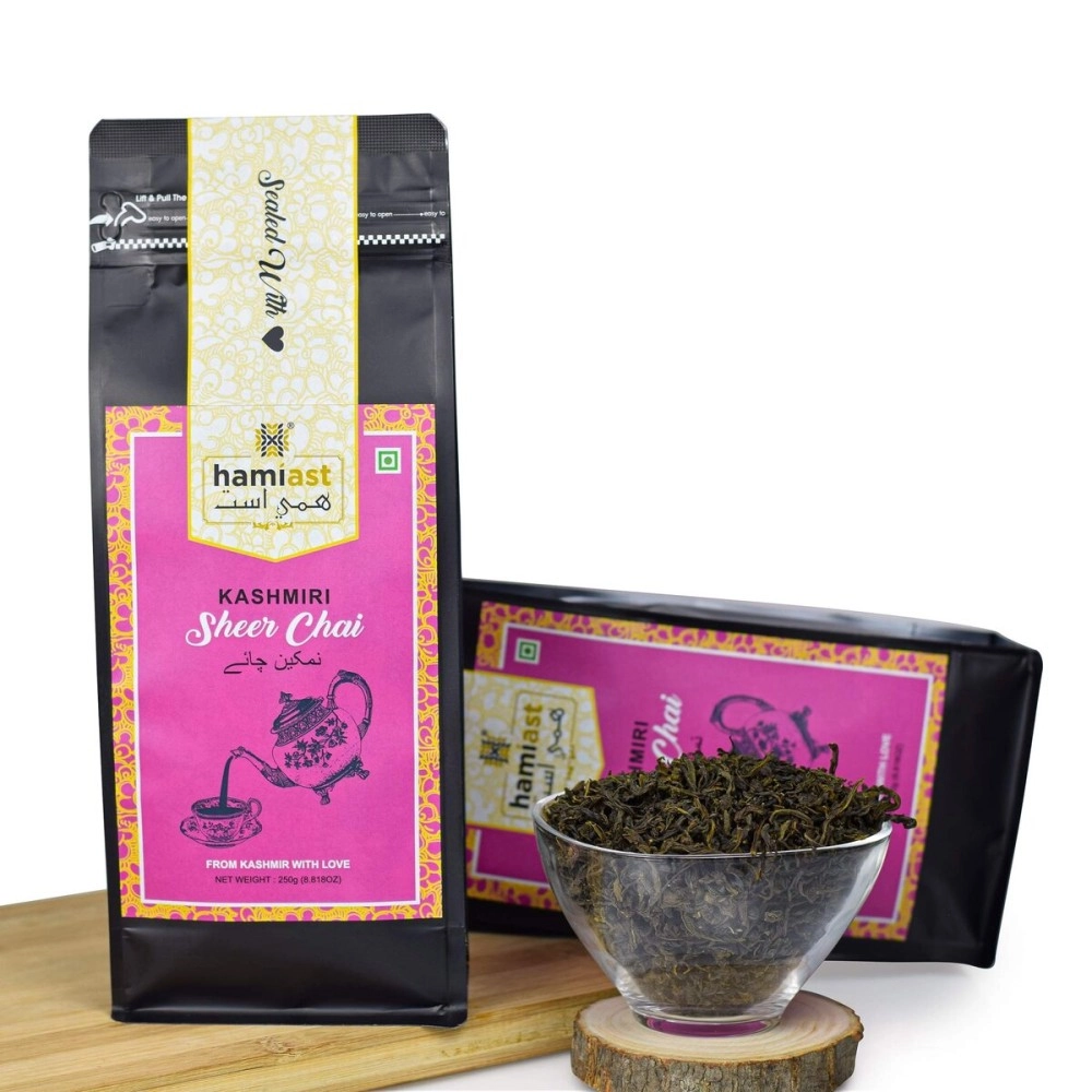 Hamiast Kashmiri Namkeen Tea 250g, Premium Noon Chai, Sheer Chai, Pink Tea, Samovar Tea