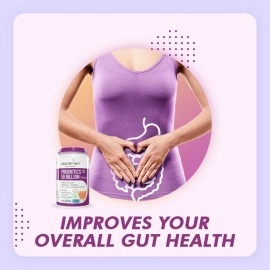 Healthy Hey Nutrition Probiotics 50 Billion CFU Multi- Strains, 60 Veg. Capsules, Targeted Release Technology, Stomach Acid Resistant, No Need for Refrigeration, Non-GMO, Gluten-Free