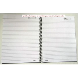 amblitz 5 Subject Spiral Notebook - Ruled -200Pages, 70 GSM, Size A4 approx.