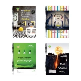 amblitz 5 Subject Spiral Notebook - Ruled -200Pages, 70 GSM, Size A4 approx.