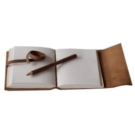 CAVALO - Be Unique Leather Leaf of Tree and a Quote Embossed with Unlined 200 Pages Antique Handmade Bound Notepad for Men and Women ( 5 X 7 Inches )
