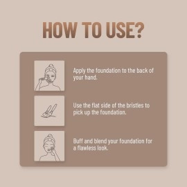 Swiss Beauty Foundation Blender Brush for Makeup | Synthetic Fibres | Easy Blending