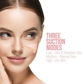 Havells SC5060 Pore Cleanser, Blackhead/Whitehead Remover, 3 Suction Modes - Low/Medium/High, Fast Charge (White)