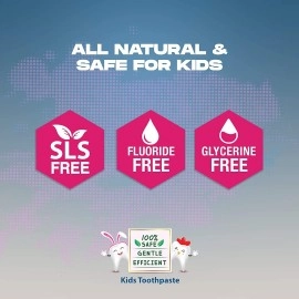 BENTODENT TOOTHPASTE Junior Bubble Gum - All Natural - Fluoride Free, SLS Free