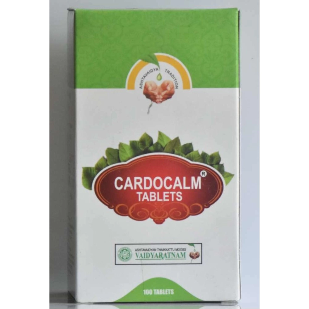 Vaidyaratnam Cardocalm Tablets -100 Ayurvedic Products VCARDOTAB100TAB_1