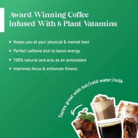 Rage Coffee Mint Mocha Flavoured Instant Coffee with Plant based Vitamins | 100% Arabica beans coffee | Helps in improve Gut health | Hot&Cold coffee - 100g