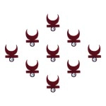 Comet Busters Traditional Maroon Moon Bindi With Stone (BIN617)