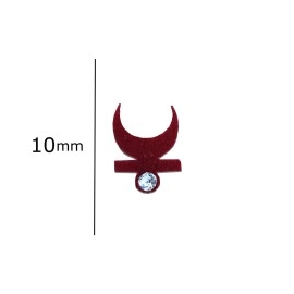Comet Busters Traditional Maroon Moon Bindi With Stone (BIN617)