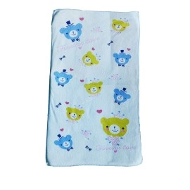 TERI BERI 100% Soft Cotton Baby Bath Towel for Infants/New Born/Babies (0-12 Months) (Pack of 2) (Colours & Prints Vary), Multi