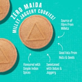 Early Foods Biscuits Combo Pack of 2 - Foxtail & Dry Fruits Jaggery Cookies, 150g Each | Sugar Free Biscuits