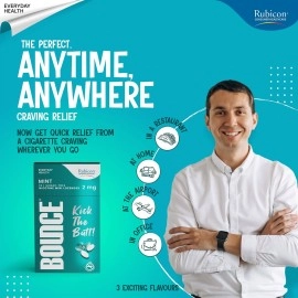 Rubicon BOUNCE Nicotine Mini Lozenge 2 Mg | Mint Flavour, Sugar Free | USFDA Approved | Helps Quit Smoking | 5 Packs of 10 Lozenges