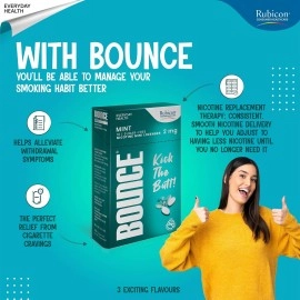 Rubicon BOUNCE Nicotine Mini Lozenge 2 Mg | Mint Flavour, Sugar Free | USFDA Approved | Helps Quit Smoking | 5 Packs of 10 Lozenges