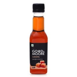 GOOD+MOORE Caramel Syrup | For Coffee, Milkshake, Frappe, Cold-Coffee, Pancakes, Beverages And More | Concentrated Syrup | Ready To Mix | Mixer | Premium Syrup | 250Ml, Liquid