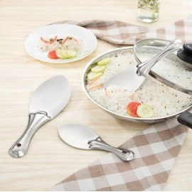 Kanshita\'s Rasoiware Stainless Steel Serving Spoon for Rice & Pulao | Durable, Easy-to-Clean & Multi-Purpose Kitchen Ladle