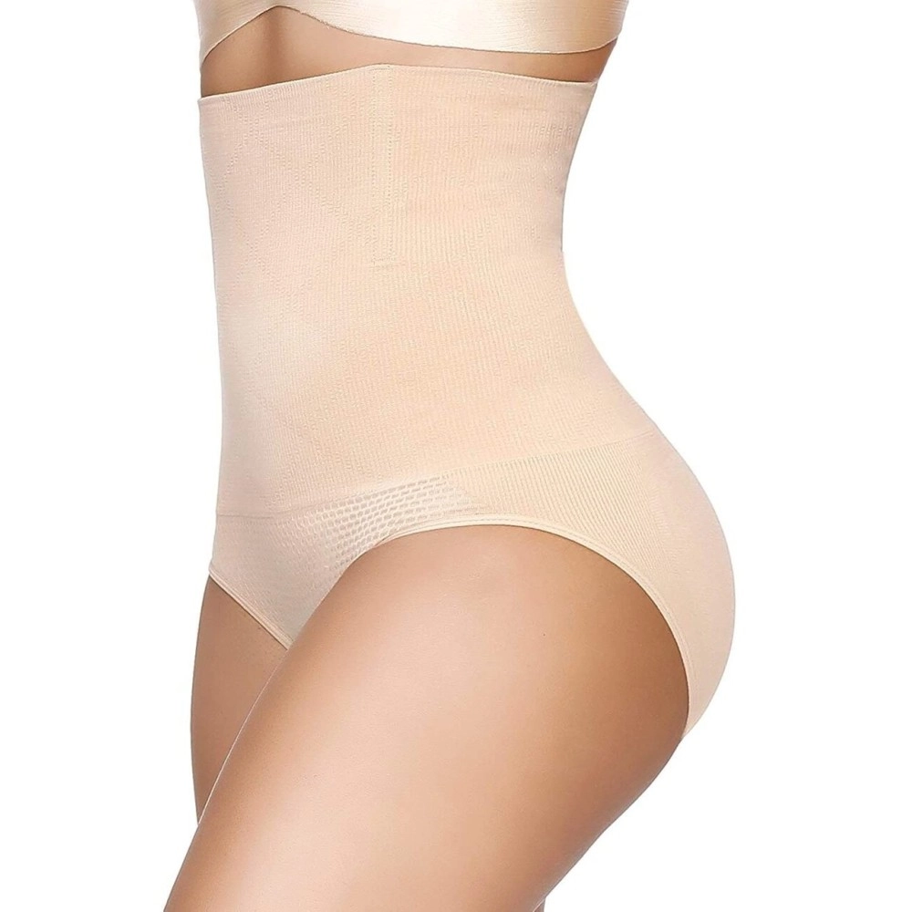 HSR Shapewear for Women Tummy Control High Waisted Body Shaper Shorts Shapewear, Cream, M