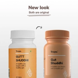 Traya Gut Shuddhi - Ayurvedic Digestion Herbs, All Natural Ingredients, For Constipation And Gut Health, 30 Tablets