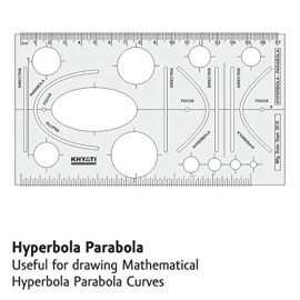 KHYATI Plastic Pro Circle with 25 Circles, Hyperbola- Parabola Template, Geometry Template, Drafting Scale Ruler Very Useful to Architect, Engineering Students, Office Employee (Set of 3)