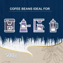 Lavazza Gusto Crema, Roasted Coffee Beans, 500g with Medium Dark Roast