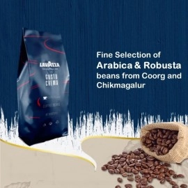 Lavazza Gusto Crema, Roasted Coffee Beans, 500g with Medium Dark Roast