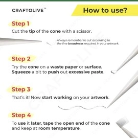 Craftolive White Ceramic Cones (Liquid Paste) for Arts & Crafts and Decorative Purposes, Pack of 8 Cones