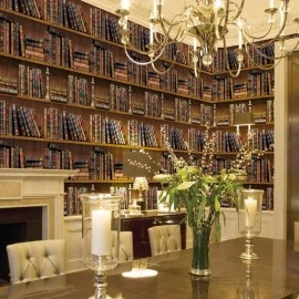 Univocean Book Shelf Wallpaper, Self Adhesive PVC Wall Stickers, 500 x 45 cm