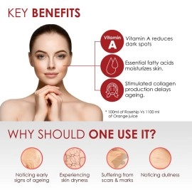 Good Vibes Rose Hip Face Serum, 10 ml (Pack of 2) Light Weight Non Greasy Moisturizing Anti Ageing Formula For All Skin Types, Natural, No Parabens & Sulphates