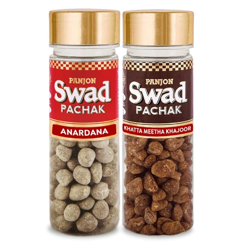 Panjon Swad Anardana & Khatta Meetha khajoor Pachak (Mukhwas Mouth Fresheners) 2 Bottles, 260g