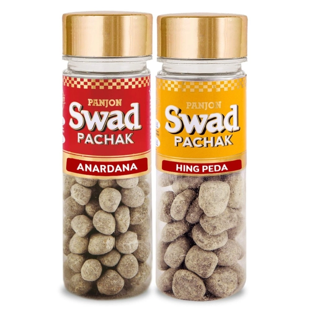 Panjon Swad Anardana & Hing Peda Pachak (Mukhwas Mouth Fresheners) 2 Bottles, 250g