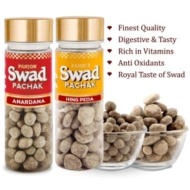 Panjon Swad Anardana & Hing Peda Pachak (Mukhwas Mouth Fresheners) 2 Bottles, 250g