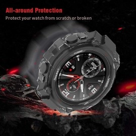 M.G.R.J Soft & Flexible TPU Case Cover for Amazfit T Rex/Amazfit T-Rex Pro (Black)