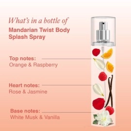Wottagirl Mandarin Twist Body Splash for Women | Fruity Floral Fragrance with Orange, Raspberry, Jasmine & Vanilla | Long-Lasting Freshness | 135ml