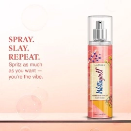 Wottagirl Mandarin Twist Body Splash for Women | Fruity Floral Fragrance with Orange, Raspberry, Jasmine & Vanilla | Long-Lasting Freshness | 135ml